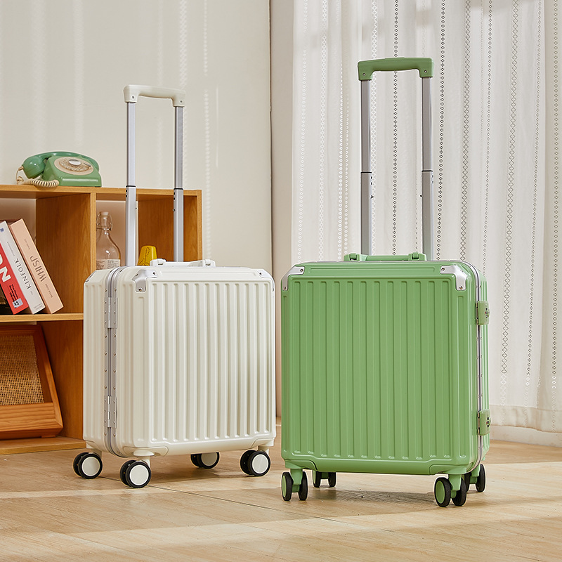 小型轻便登机箱18寸女铝框行李箱20寸男结实耐用拉杆箱静音万向轮