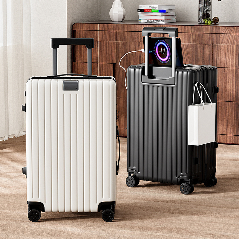 2025新款多功能PC行李箱22寸女耐用拉杆箱24寸男大容量旅行箱子