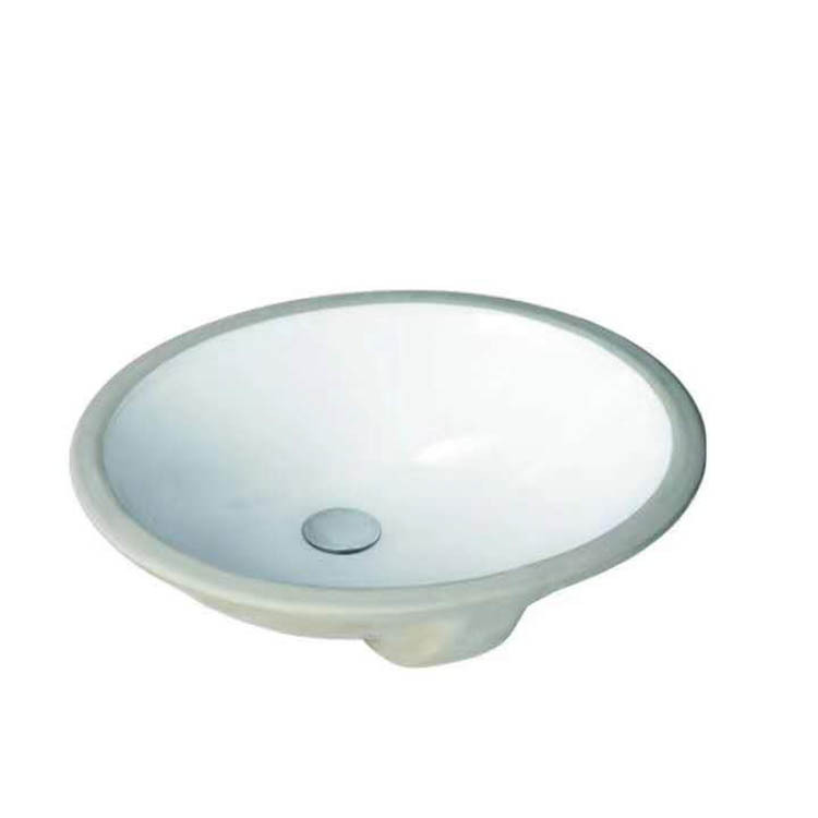工程台盆 18寸20寸圆形台下盆 批发嵌入式陶瓷洗手盆面盆basin