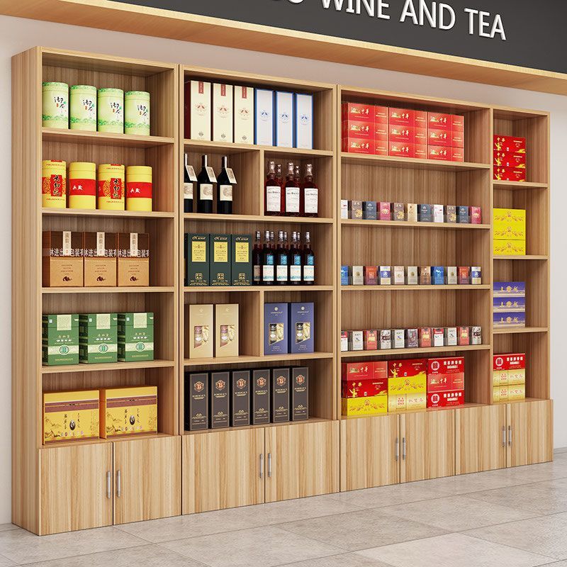 茶叶展示柜多功能产品展柜轻量单双面陈列柜展示架酒柜