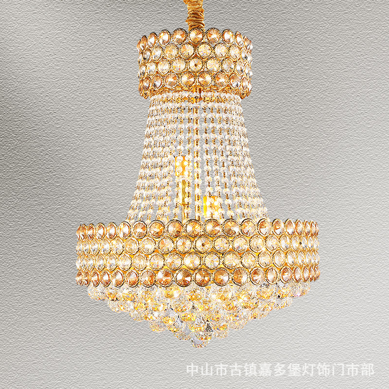 欧式水晶吊灯客厅灯简约现代大气家用餐厅吊灯奢华别墅卧室灯具